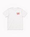 "The Orange Crate" Short Sleeve White T Shirt